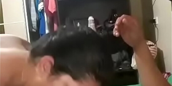 my aunt my mom s sister giving my old man a blowjob