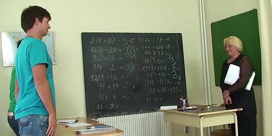 blonde granny teacher