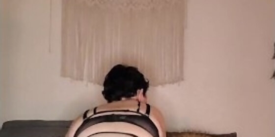 goth alt girl bbw rides and uses vibrator