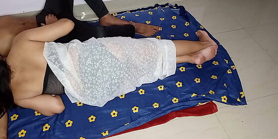 step aunty sharing bed with me when her husband not in sex mood