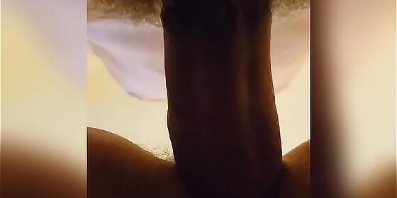 sliding into her wet pussy