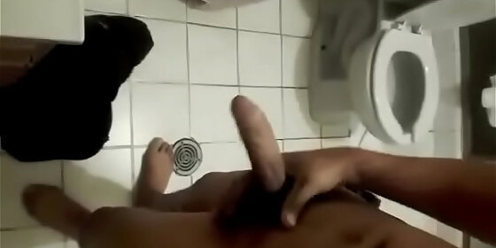 she masturbates in the bathroom