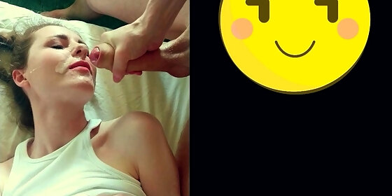 amateur hands free close up blowjob