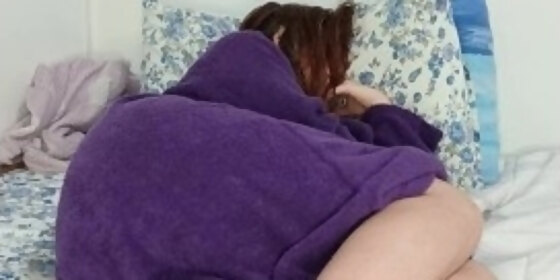 bare feet as i relax in my bathrobe after a shower