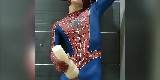 spiderman cumshot