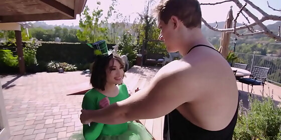 lucky dude michael swayze got a pot of gold plus an extra sexy reward given by playful tiny green leprechaun liv wild