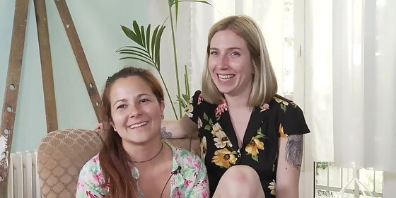 ersties sexy amateur lesbians share a double dildo