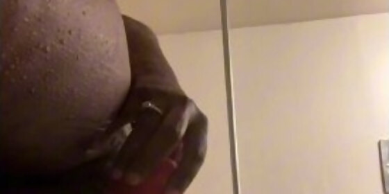 ebony masturbating in shower
