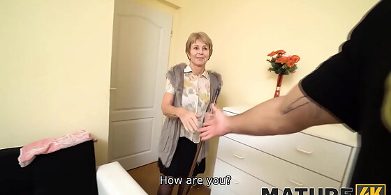 mature4k woman is old but still wants to fuck so boss stepson helps her