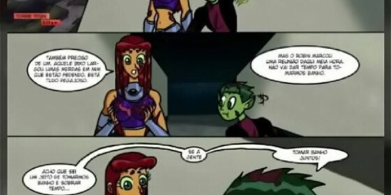beast boy taking a shower with stellar