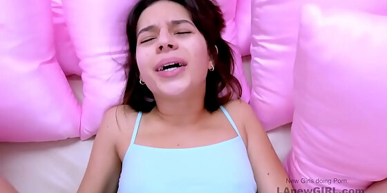 petite 18 cutie practices sucking cock of agent