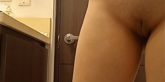 english teacher spied on in the bathroom of the university pissing