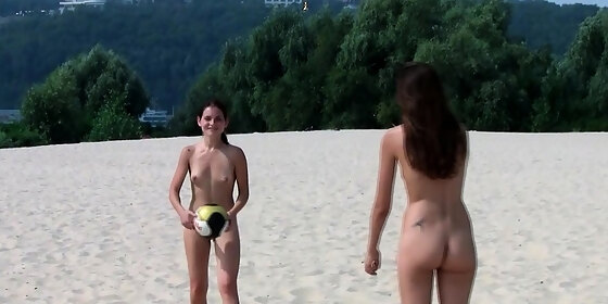 sexy nudist girl with beautiful tits is so relaxed