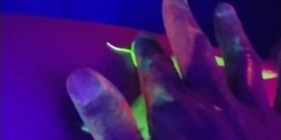 girlfriend with huge tits orgasms during body painting
