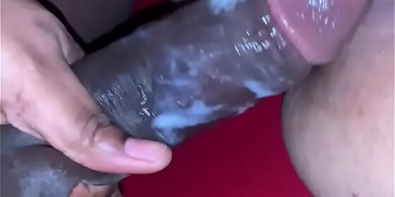 playing with her creamy pussy after a creampie