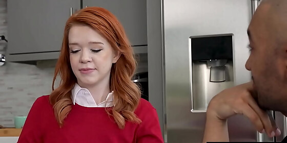 ginger haired teacher bribes student with her anal hole