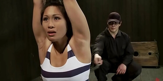 gagged bound asian hard caned
