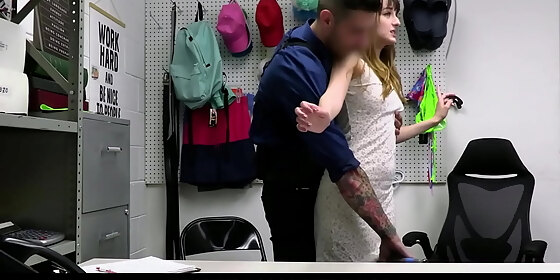 thiefcaught cute teen shoplifter fucked by officer after agreement lana smalls