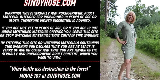 bottle ass destruction in the forest