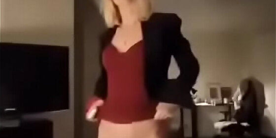 my sexy milf wife alexis getting dressed and then flashes her smooth bald pussy lips