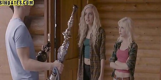 two blondes from sindates receive stuffed by large shlong