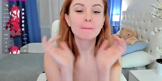 great big boobs on masturbating redhead