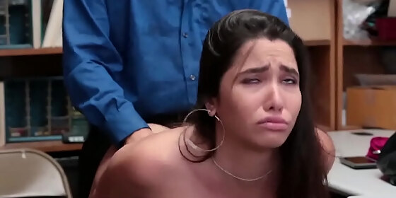 cute teen stripped and fucked by officer to avoid jail