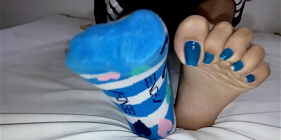 asian long toes sock strip