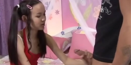 tiny tabby finds her step father horny and decides to suck and fuck him