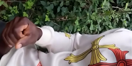 ade fucking his self at the bush before she came