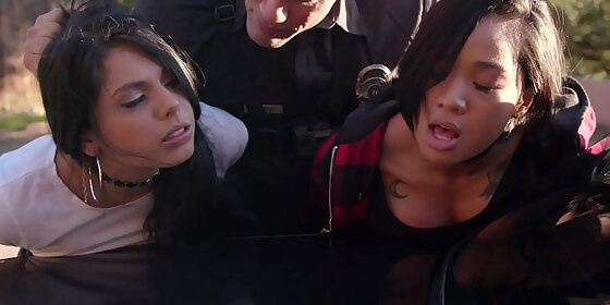 two chick getting arrested and fucked honey gold gina valentina