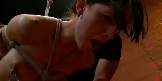busty slave spanked and ass banged