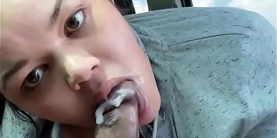 pawg loves looking in the camera while i cum in her mouth