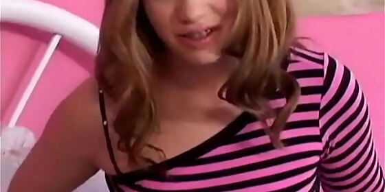petite blonde little april masturbates in her bedroom