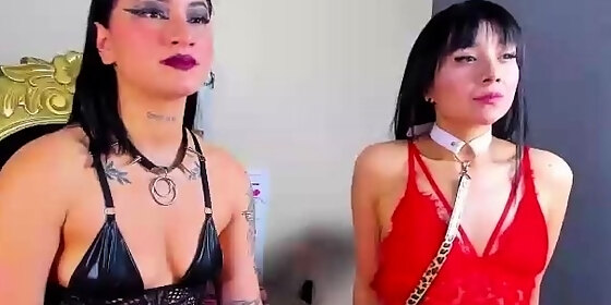 lesbian bdsm chained and electro tortured milf slave