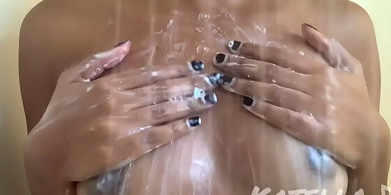 playing in the shower