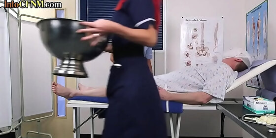 cfnm nurse femdoms sucking off car crashed sub