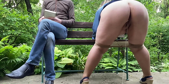 pantyhose princess pissing in the park while i watch