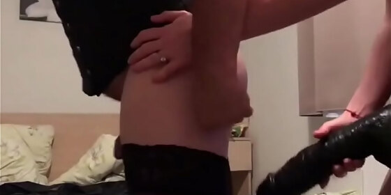 wifw fuck her sissy husband with big strapon