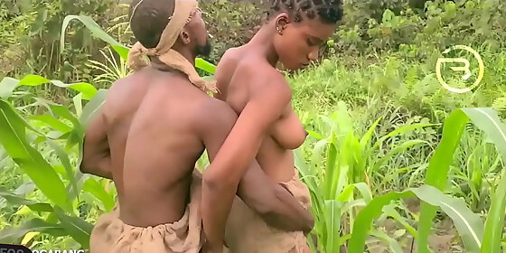 amaka the village slut visited okoro in the farm for quick blow job