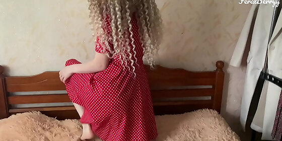 white ass in a red dress loves anal feralberryy