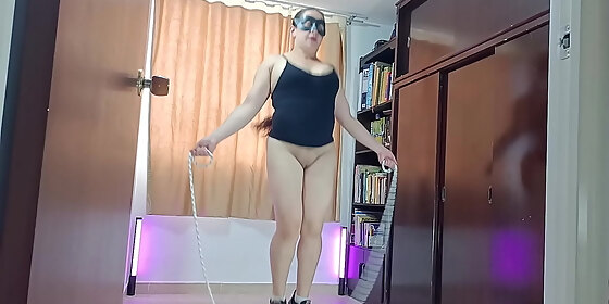 on halloween my neighbor seduces me with her pretty mask and her shaved pussy pussy