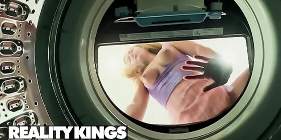 mandy rhea goes to check her laundry catches her stepdaughter callie black humping the dryer reality kings