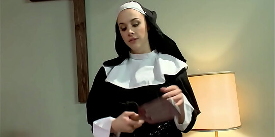 busty nun paddles ass to ebony