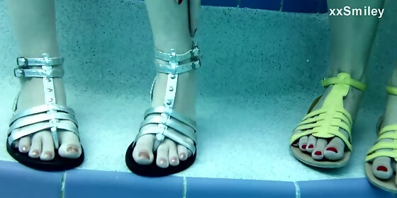 underwater feet