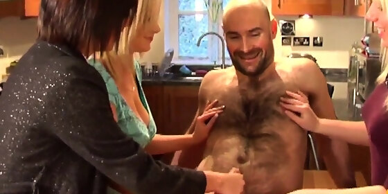 cfnm femdom group jerk one lucky dude