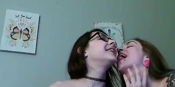 two horny sluts share facial get fucked hard and creampied l