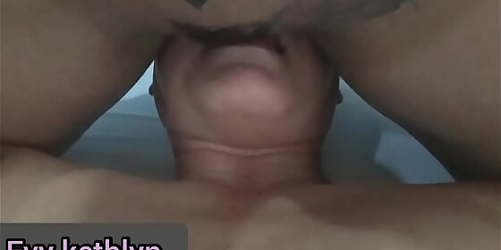 slave sucks until honey runs in his mouth