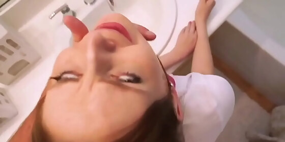 maya kendrick redhead busy on cam with huge thick cock