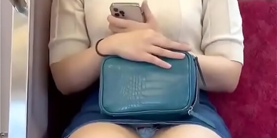 takes off her panties